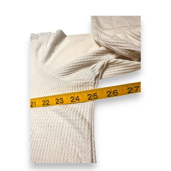 The Rolling Stones Cream Waffle Thermal Oversized Tee Size 2 - Picture 7 of 8